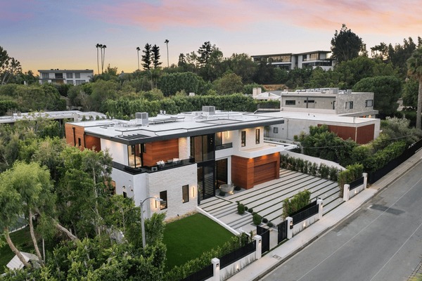 Aerial view of luxury property for remote inspection services